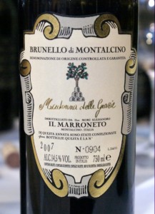 Il Marroneto Brunello di Montalcino Madonna della Grazie 2007