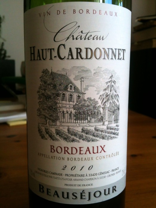 Château Haut-Cardonnet Bordeaux 2010