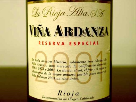 La Rioja Alta Rioja Viña Ardanza Reserva Especial 2001