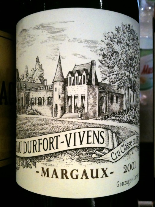 Chateau Durfort-Vivens Margaux 2001