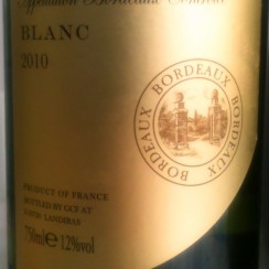 Tesco Bordeaux Blanc 2010