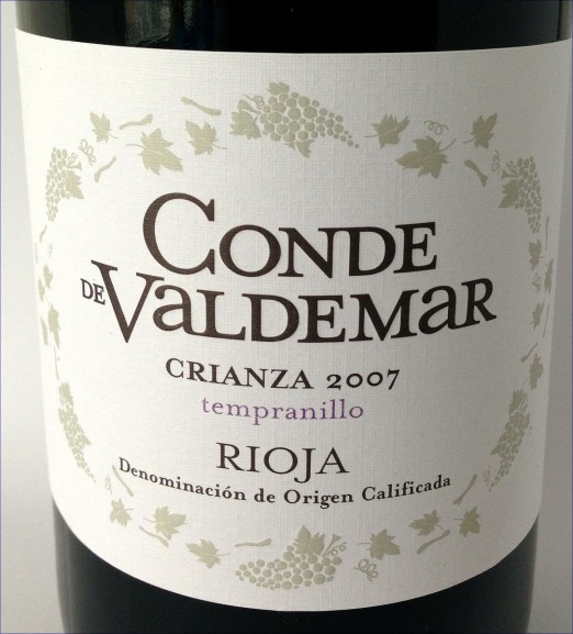 Bodegas Valdemar Rioja Conde de Valdemar Crianza 2007
