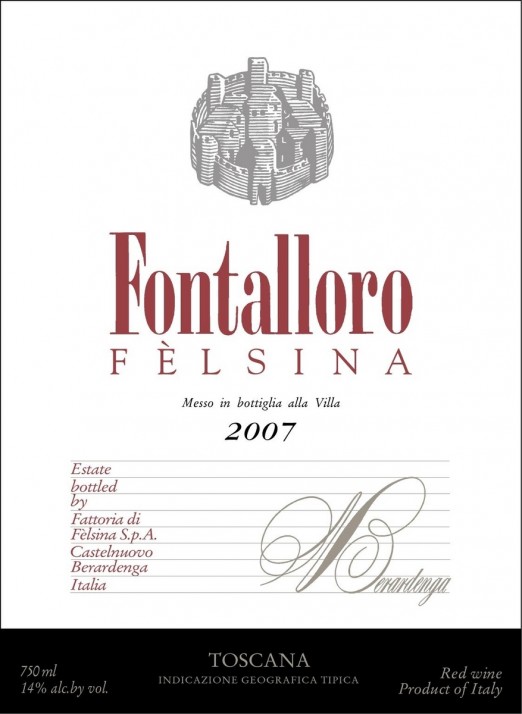 Fattoria di Fèlsina Toscana Fontalloro 2007