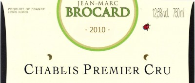 Jean-Marc Brocard Chablis Premier Cru Vau de Vey 2010