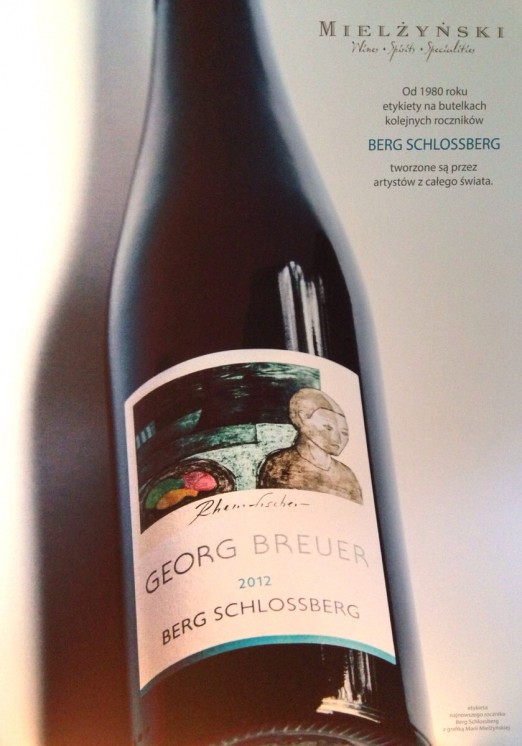Georg Breuer Riesling Berg Schlossberg 2012 etykieta Marii Mielżyńskiej