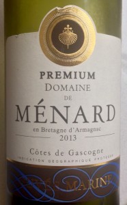 Domaine de Ménard Côtes de Gascogne Cuvée Marine Premium 2013