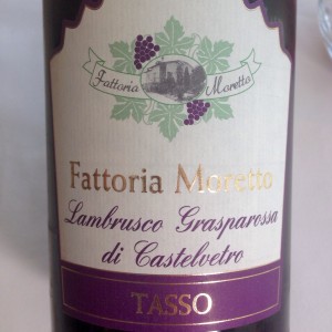 Fattoria Moretto Lambrusco Grasparossa di Castelvetro Tasso
