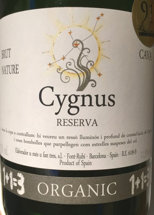 1+1=3  Cava Brut Nature Reserva Cygnus