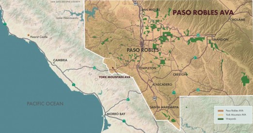 Paso Robles AVA map