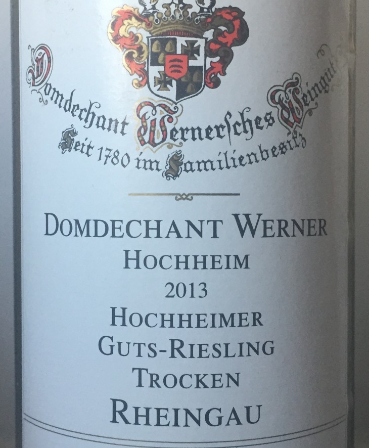 Domdechant Werner Hochheimer Guts-Riesling trocken 2013