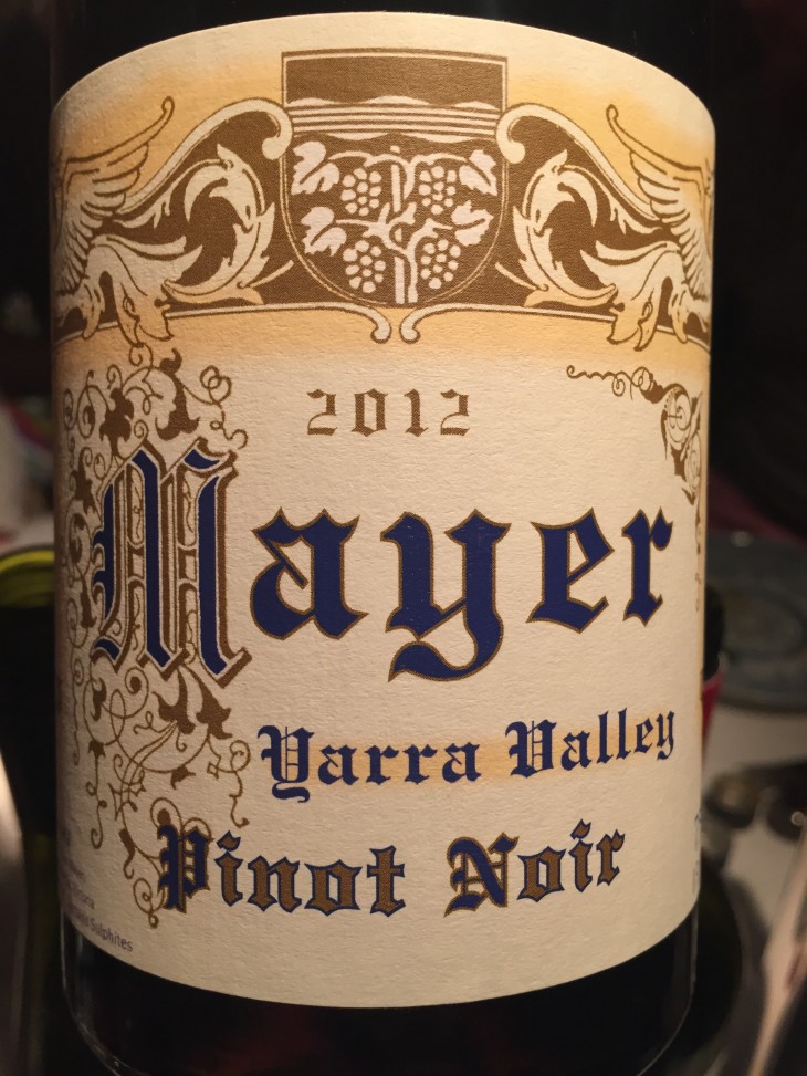 Mayer Yarra Valley Pinot Noir 2012