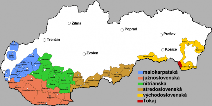 Winiarskie regiony Słowacji. © wikipedia.org.