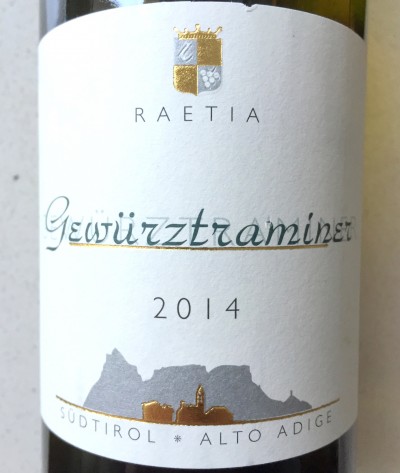 Alto Adige Gewurztraminer Raetia 2014