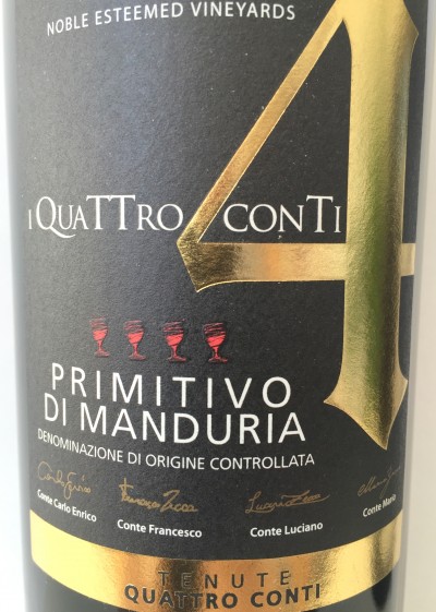 Primitivo di Manduria I Quattro Conti Gold Selection 2013