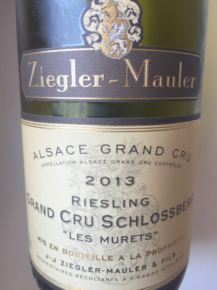 J. J. Ziegler-Mauler Riesling Grand Cru Schlossberg Les Murets 2013