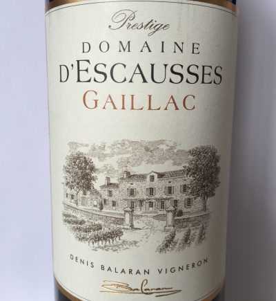 Domaine d’Escausses Gaillac Prestige 2015